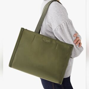 Kate Spade New York Nylon Green Tote Bag